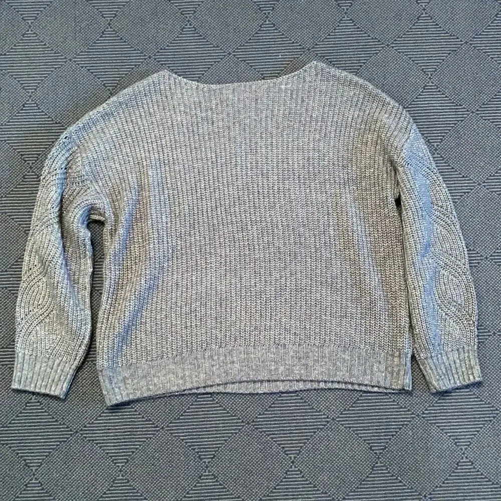RACHEL Rachel Roy Sweater Cable Knit Sweater in Blue Size XL (Women's)